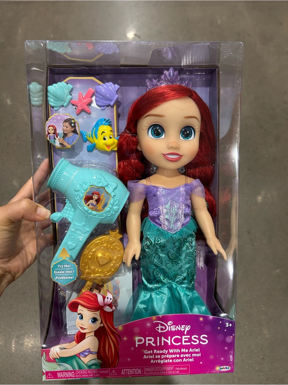 Licensed Disney Princess large doll & hair play set